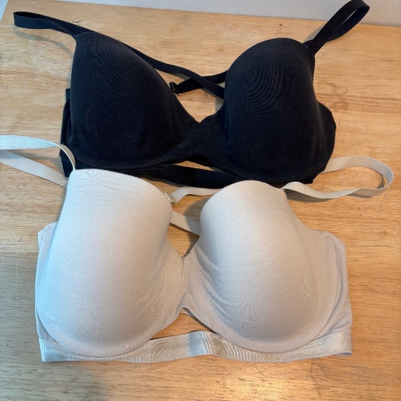 ThirdLove Other - Third Love 24/7 Pima Cotton T-Shirt Bra 34D Set of 2 Lined Underwire Black White